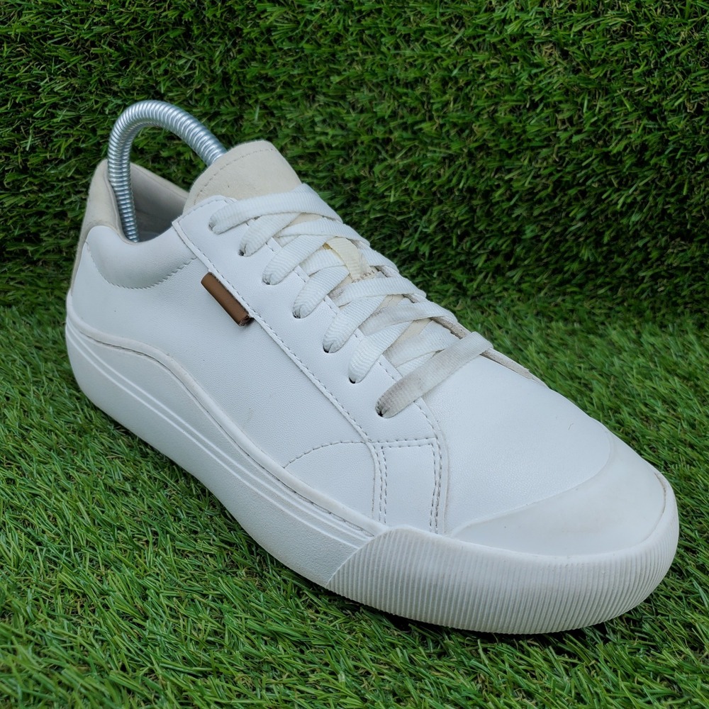 Dr Scholl's Time Off SIZE 8 Women's Platform Comfort Lace Up Sneakers White